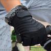 1 пара мужских перчаток для сенсорных экранов, зимние теплые перчатки с пятью пальцами на запястье, шерстяные утолщенные перчатки из искусственной кожи для езды на велосипеде на открытом воздухе