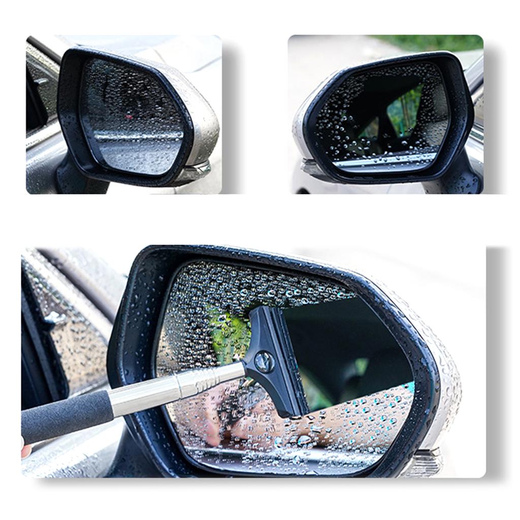 Car Side Mirror Squeegee Car Mirror Squeegee Portable Car Squeegee Car Rearview Mirror Wiper Telescopic 98cm Long Handle