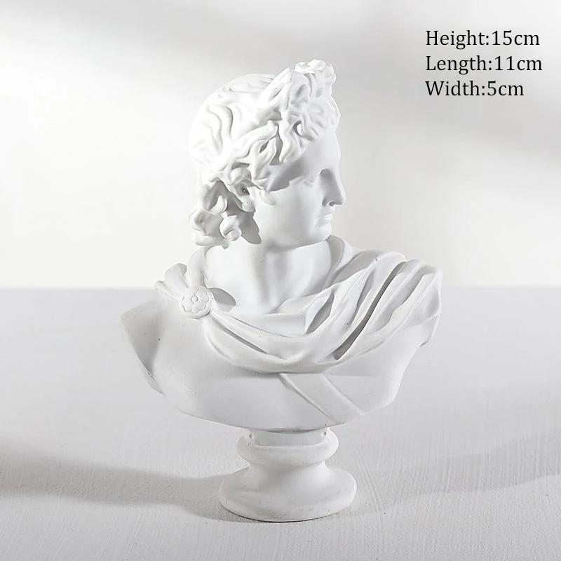 Ancient Greek Goddess Athena Sun God Apollo Mini Plaster Resin Statue Nordic Home Decoration David Head Figurine Art Ornaments