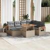 VidaXL Garden Lounge Set with Cushions 8 Pcs, Patio Sofas, Patio Furniture Set, Outdoor Furniture, Beige 3273635
