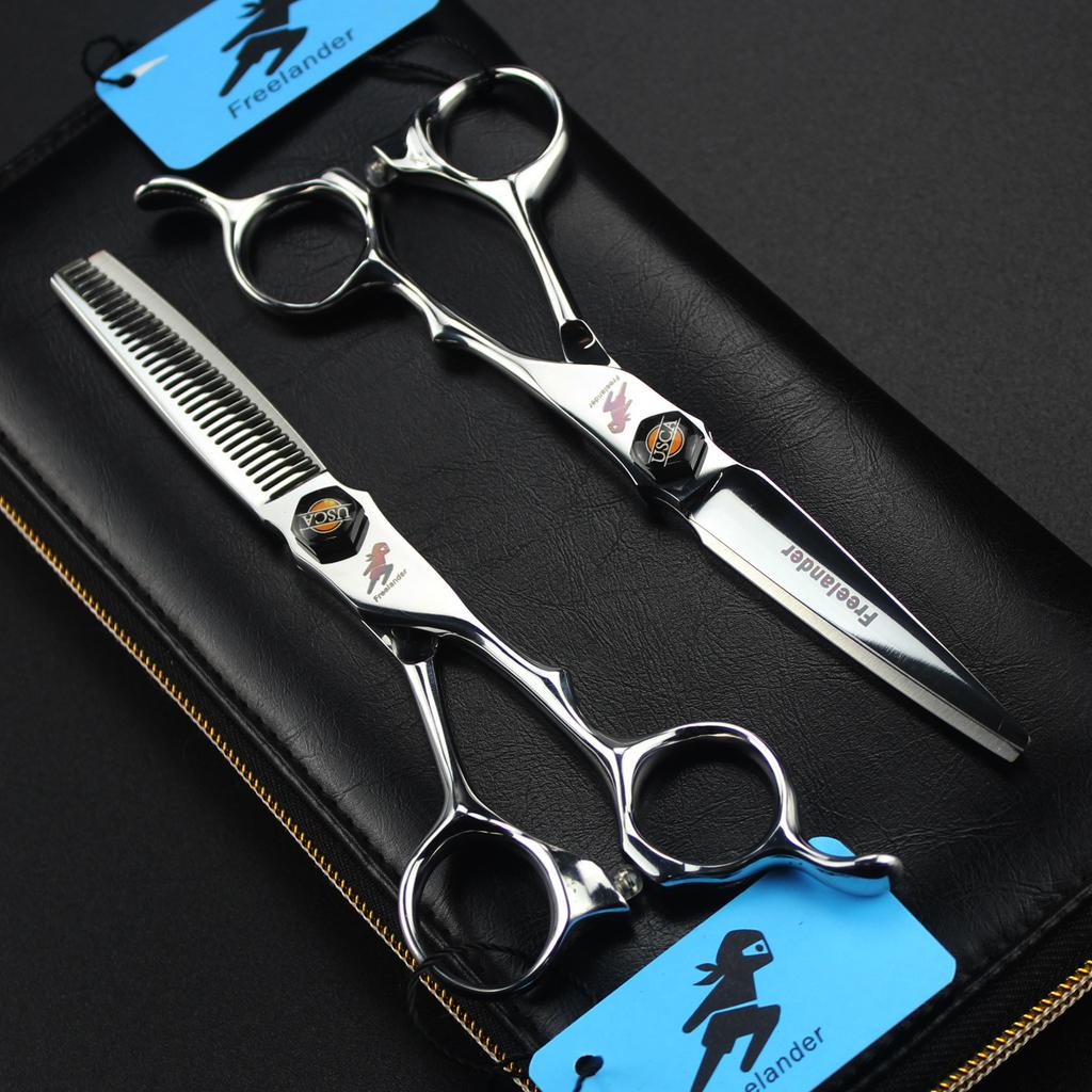 6.0 Inch Black Gemstone Xc-11 Hair Scissors, Hair Scissors, Flat Scissors, Tooth Scissors, Thin Scissors, For Hair Salons
