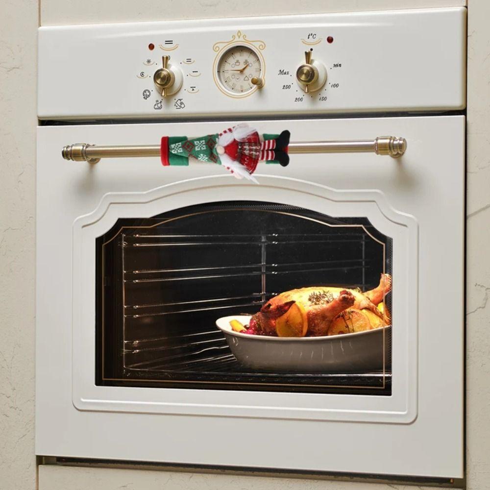 2pcs Creative Fridge Door Knob Protector Cartoon Cloth Faceless Doll Decoration  Home