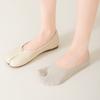 Two Toes Low Cut Boat Socks Women Silicone Non-slip Seamless Ice Silk Sock Slippers Cotton Bottom Summer Invisible No Show Socks