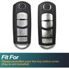 FEYOUN Key Fob Cover Compatible with Mazda 3 6 3 Sport CX-3 CX-5 CX-7 CX-9 MX-5 Miata Toyota Yaris iA Smart 4 Buttons TPU Remote Keyless Key Fob Case