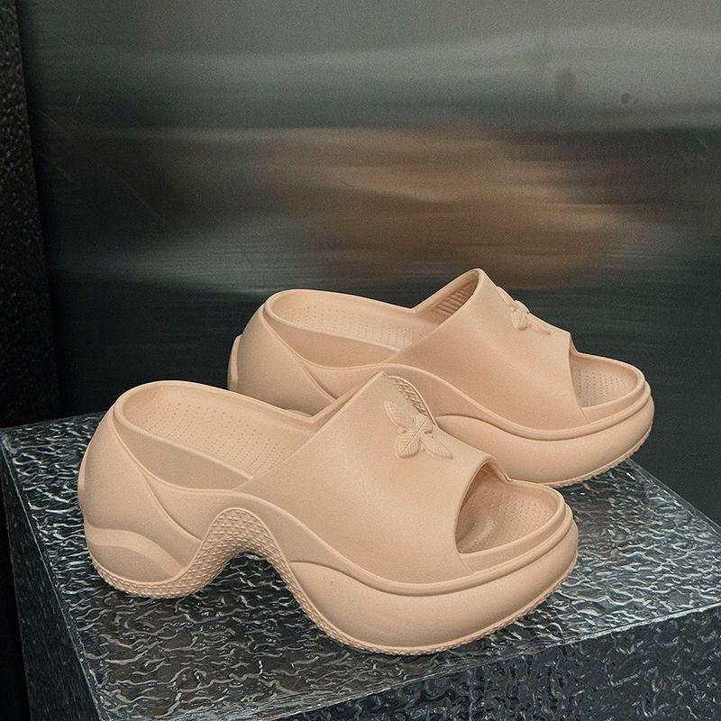 Fashion Shevaluse Thick Heel Slippers for Women Summer Outdoor New Fashion Thick Bottom Sandals Comfort Slip-On Shoes Soft House Slides