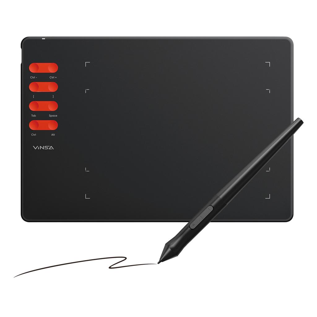 Graphics Drawing Tablet 7.6 X 5.6in Digital Art Tablet Supports 16384 Levels with 8 Hot Keys and