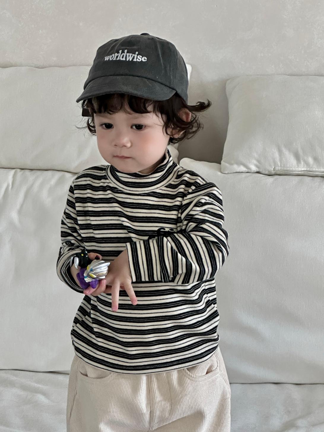 Детская двухслойная хлопковая жилетка-куртка, новая осенне-зимняя базовая рубашка, детская одежда, утепленный комплект для мальчиков 73CM