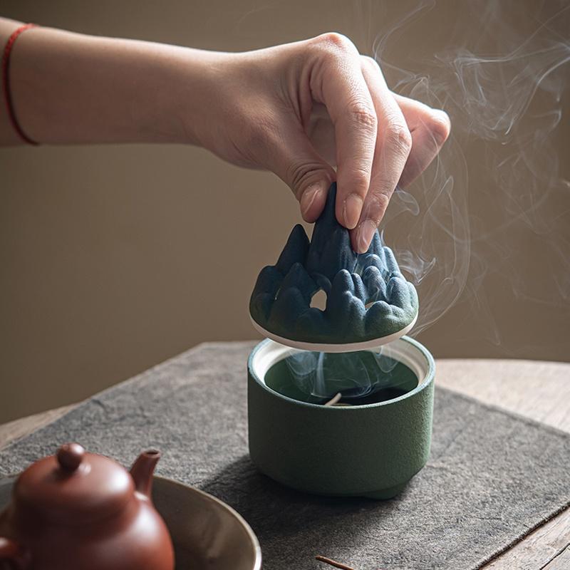 Ceramic Incense Burner Indoor Aromatherapy Burner Coil Incense Burner Creative Ornament
