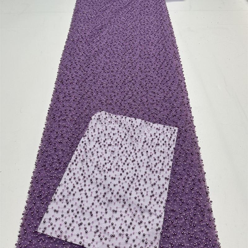 1yard Sequin Embroidery Fabric for Wedding Dress DIY Sewing Elegant Embroidered Beaded Lace Fabric Glitter Evening Dress Cloth