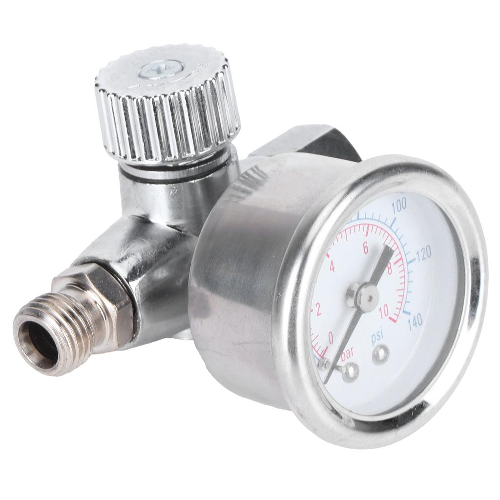 1/4in Spray Guns Air Pressure Regulator Pressure Regulating Adjusting Valve Gauge