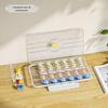 Portable Pill Box - Weekly Medicine Organizer with Large Capacity and 3-Daily Compartments