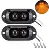 2PCS 2LED Smoked 12-24V Ice Bird Lens Creative Clearance Light Side Marker Light Signal Light for Truck TrailerTurn Signal 2