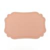 Manteles Individuales de PVC Resistentes al Calor con Bordes Decorativos Festoneados Estilo Nórdico para Decoración Festiva, Fiestas, Comidas Diarias