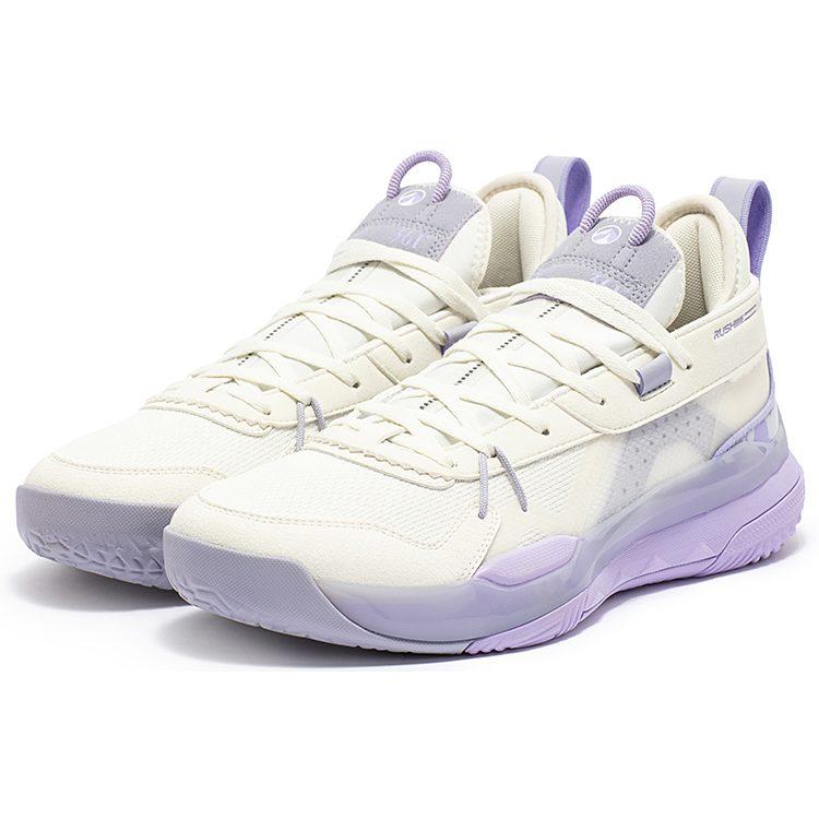 361 Burning Fight 3.0 Basketball Shoes Men's Low Top Feather White/Rosemary Purple 572331110-1