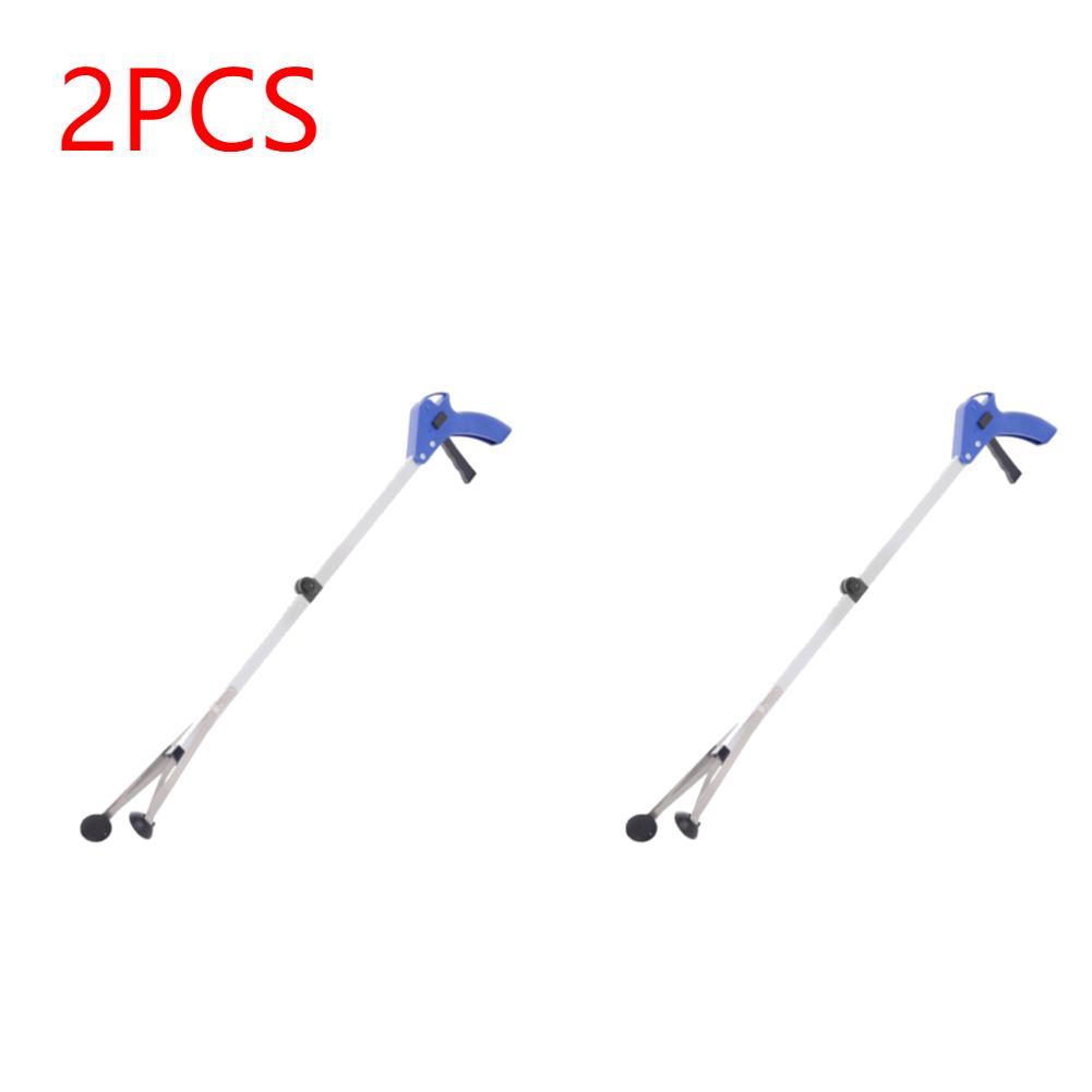 1/2Pcs Folding Garbage Picker Aluminum Alloy Trash Grabber Waste Leaves Picker Cleaning Up Clip Household Garden Cleaning Tools