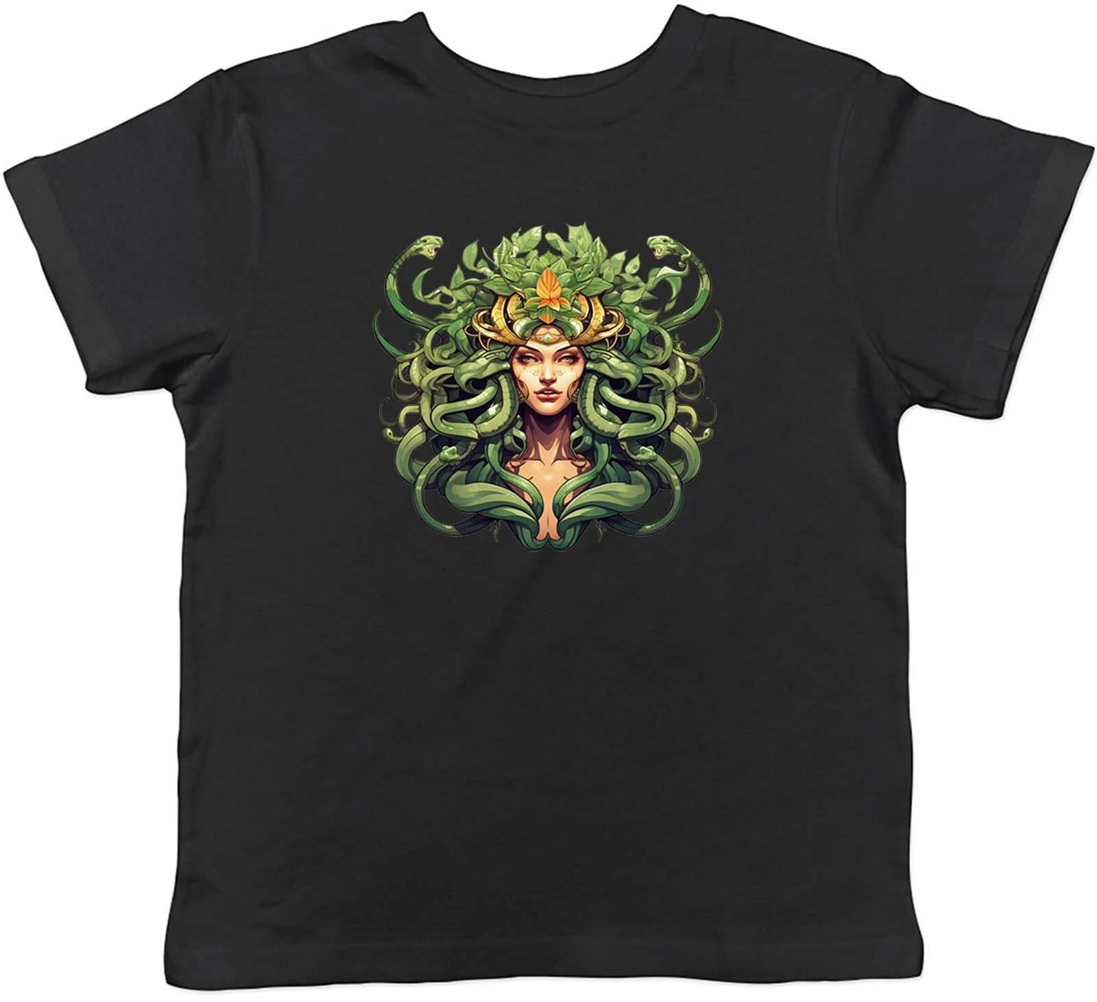 

Medusa Snake Head Kids T-Shirt Greek Mythology to Stone Childrens Boys Girl Gift 100