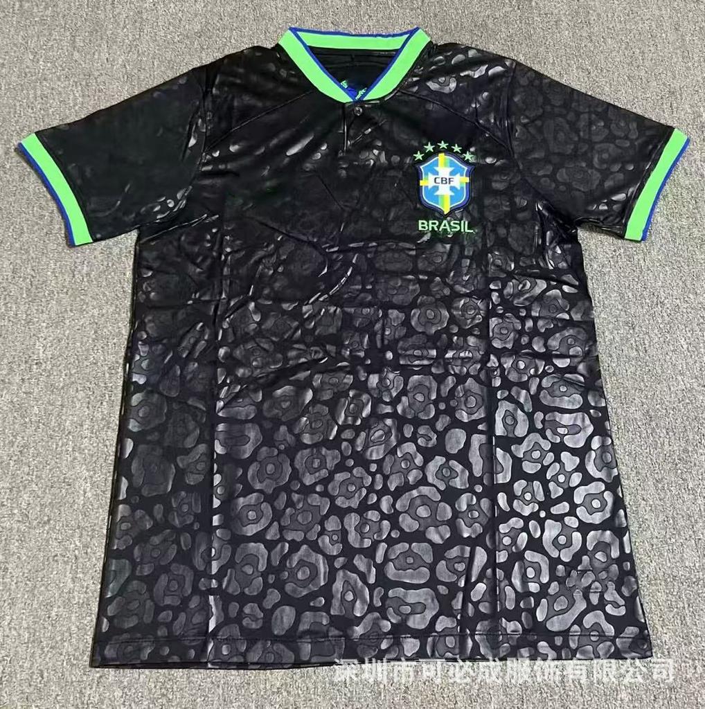 Großhandel und Einzelhandel Grenzüberschreitend Brasilien Nationalmannschaft Spezielles Gedenk-Kurzarm-Fußballtrikot Oberteil Kurzarm Fans