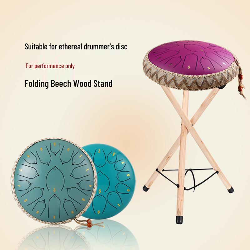 Ethereal Handpan Stand - High-Grade Solid Wood, Universal Foldable & Portable Instrument Stand