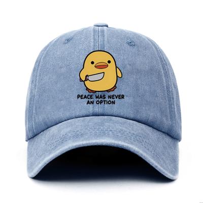 Yellow Duck Letter Printed Baseball Hat for Men and Women, Adjustable for Travel, Sunscreen, Lightweight,Breathable, Comfortable