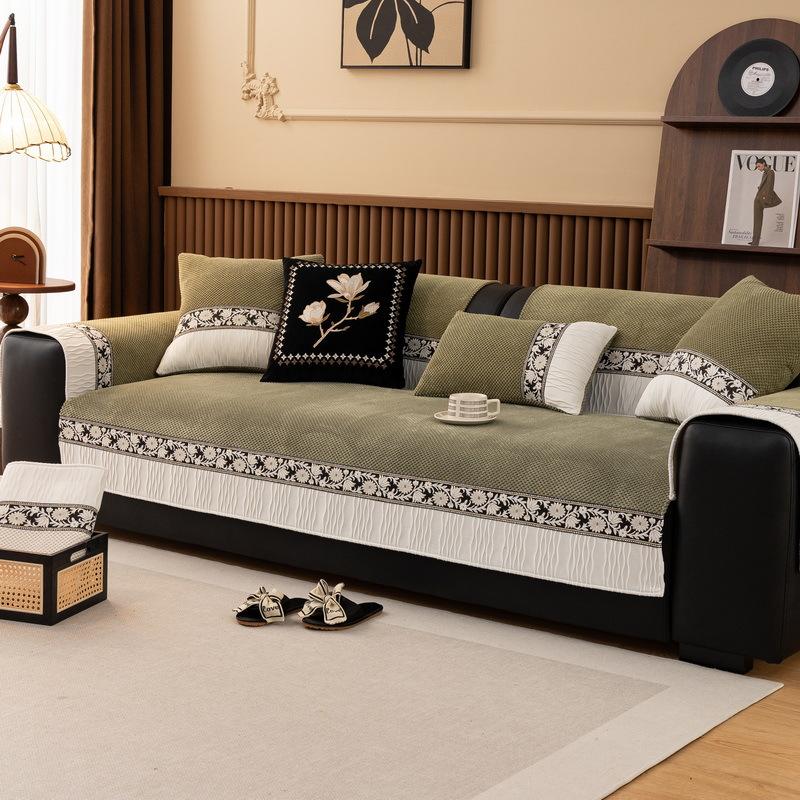 

New Thickened Corduroy Sofa Cushion Four Seasons Universal Non-Slip Light Luxury High-Grade Feeling Cover Cloth Towel Cover 70*70cm