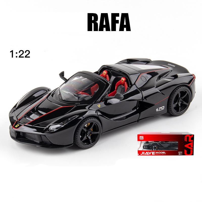 

Модель автомобиля RAFA в масштабе 1/22, автомобиль с откидным механизмом, звуком и светом для детей, мальчиков и девочек, литые автомобили, модель автомобиля 20.8x9.5x4.8cm чёрный