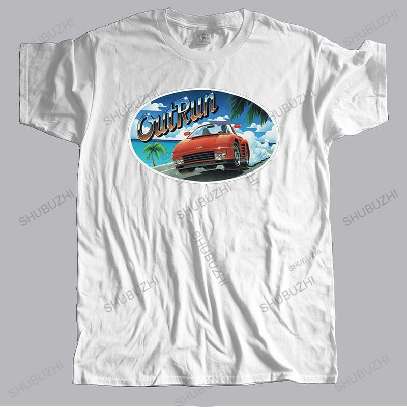 Unique 80s Out Run T Shirts For Unisex Short Sleeve Summer Retro Vintage Arcade Gaming Outrun Tshirt Pure Cotton Tee Merchandise