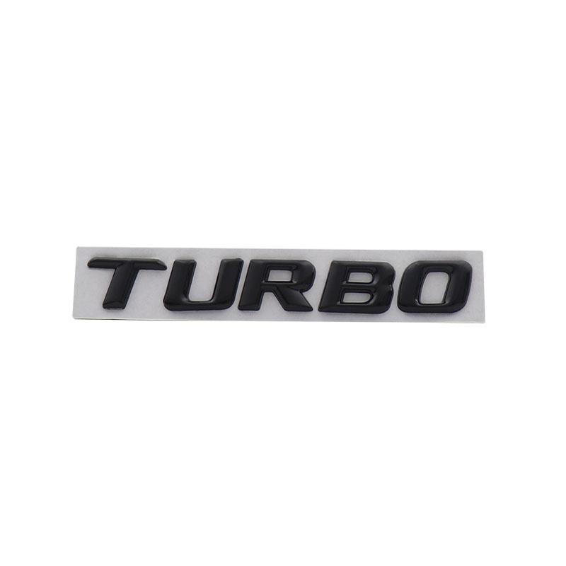 

3D Premium turbo for w204 w203 w212 w211 w124 w210 CLG car Engine Hood Fender trunk Tail Rear Bonnet Nameplate Decal Emblem Badge Sticker black
