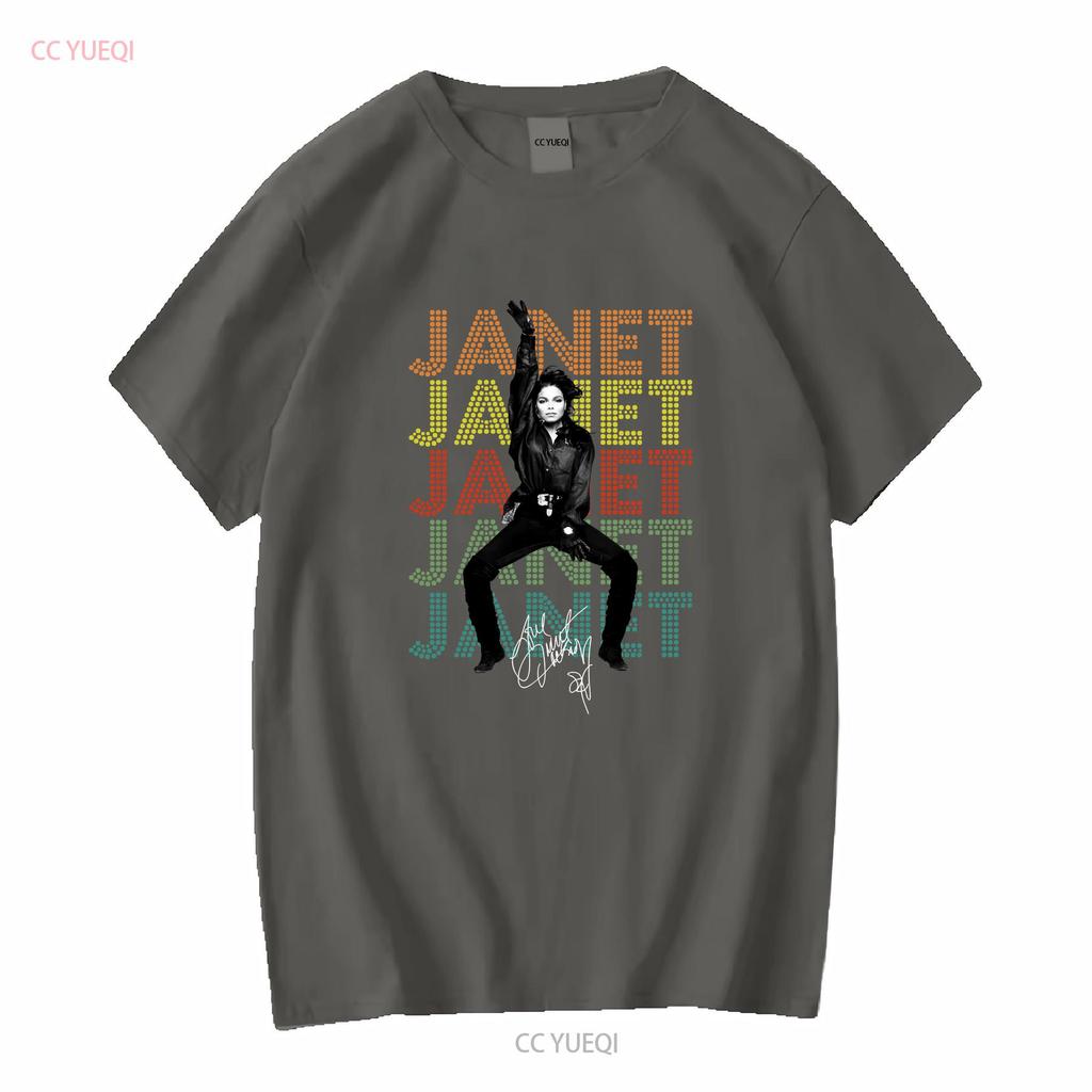 Janet Jackson Summer Cotton T Shirt S 5xl Long Or Short Sleeves Vintage Washed Stretched Stylish Unisex Casual Breathable Homme