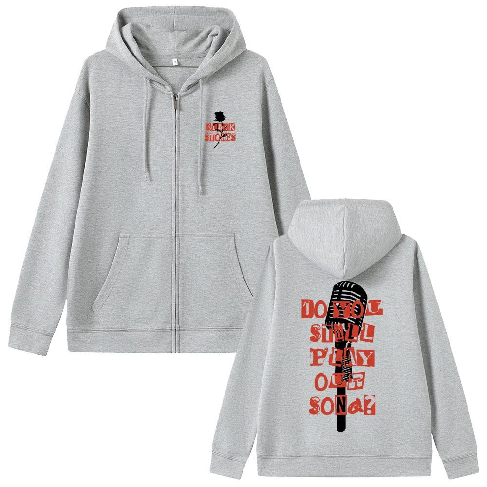 Anime Oosaki Nana Zipper Hoodie Black Stones Do You Still Play Our Song Zip Up Jacket Men Women Manga Casual Zip Up Sweatshirt