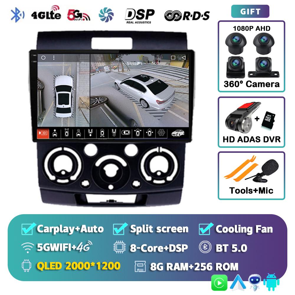 Android 14 Car Radio For Ford Everest Ranger Mazda BT50 BT-50 2006 2007 2008 - 2010 GPS Multimedia Video Player Head Unit Stereo