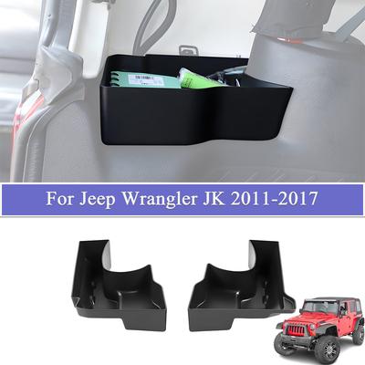 Car Rear Trunk Side Organizer Tray for Jeep Wrangler JK JKU Sahara Rubicon 2011-2017 Trunk Tools Storage Box Car Accessories