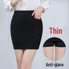 High-Waist Professional Black Bodycon Skirt with Pockets - Spring/Autumn Slimming Workwear