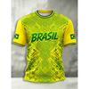 2026 Léto Nové Brazilské Fotbalové Dresy Pro Muže Klasická Trička S Krátkým Rukávem Casual S Kulatým Výstřihem Sportovní Trička Pánské Oblečení