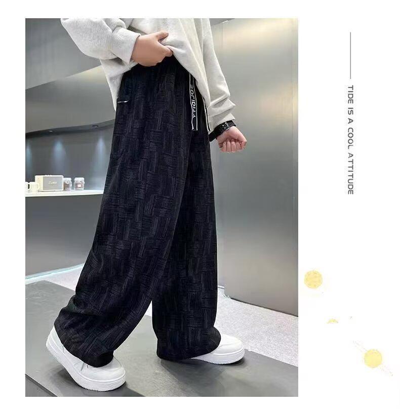 Boys' Fleece-Lined Corduroy Pants: Autumn/Winter 2025 Collection, Thickened One-Piece Casual Wear.