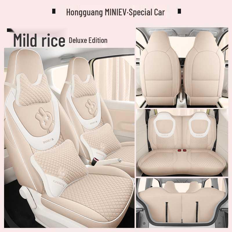 3rd Gen Wuling Mini Linen Car Seat Covers - All-Season Fit for 24 Models