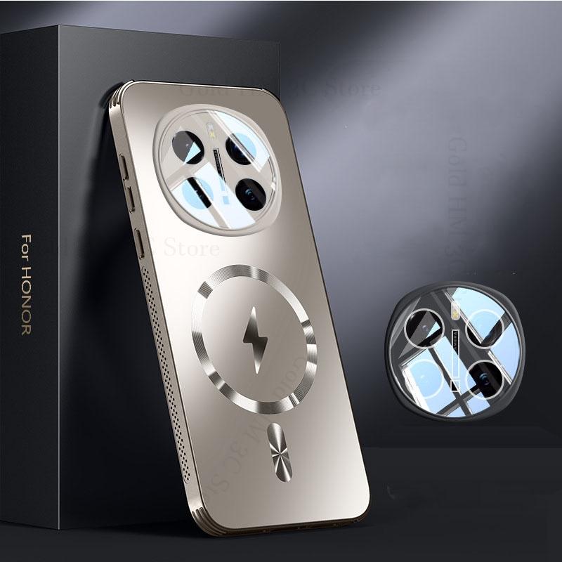 For Magsafe Magnetic Armor Shockproof Case For Honor Magic 7 6 Pro Cooling Magsafing Cover Lens Protector For Honor X60 200 Pro