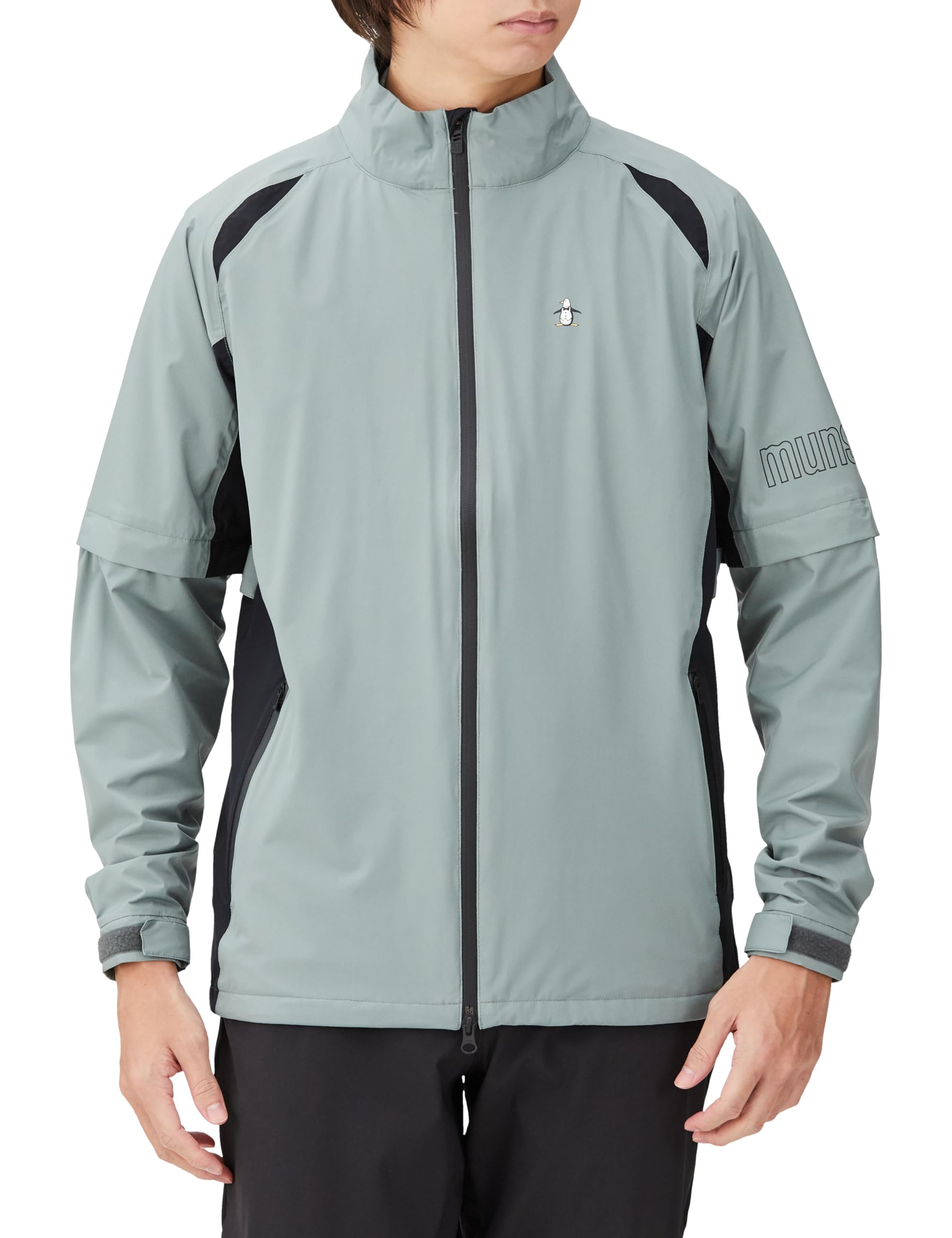 

Rainwear stretch blouson type full zip golf MEMXJF01 KH00 [Munsingwear] [ENVOY] Water-repellent moisture-permeable Men s (Khaki)
