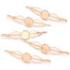 5pcs/lot Inner Size 12mm Round Cabochon Metal Hairpins Barrettes Hair Clips Base Setting For Jewelry Making DIY Hair Accessories