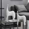 Decor Abstract 2Pcs Horse Statue Living Room Decor Animal Sculpture Office Desk Accessories Resin Ornament Gift Simple Home