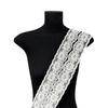5.5Cm White Handmade Beads Ethnic Style Strand Line Barcode Clothing Cuffs Neckline Belt Decorative Lace