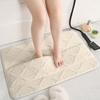 Absorbent Bathroom Mat Fluffy Doormat Foot Drying Mat Slip Resistant Backing