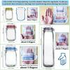 laffeya 20Pack 1000ml (9.6x6.6inch) Reble Mason Jar Bags for Candy & Snacks - Leakproof Storage & Display