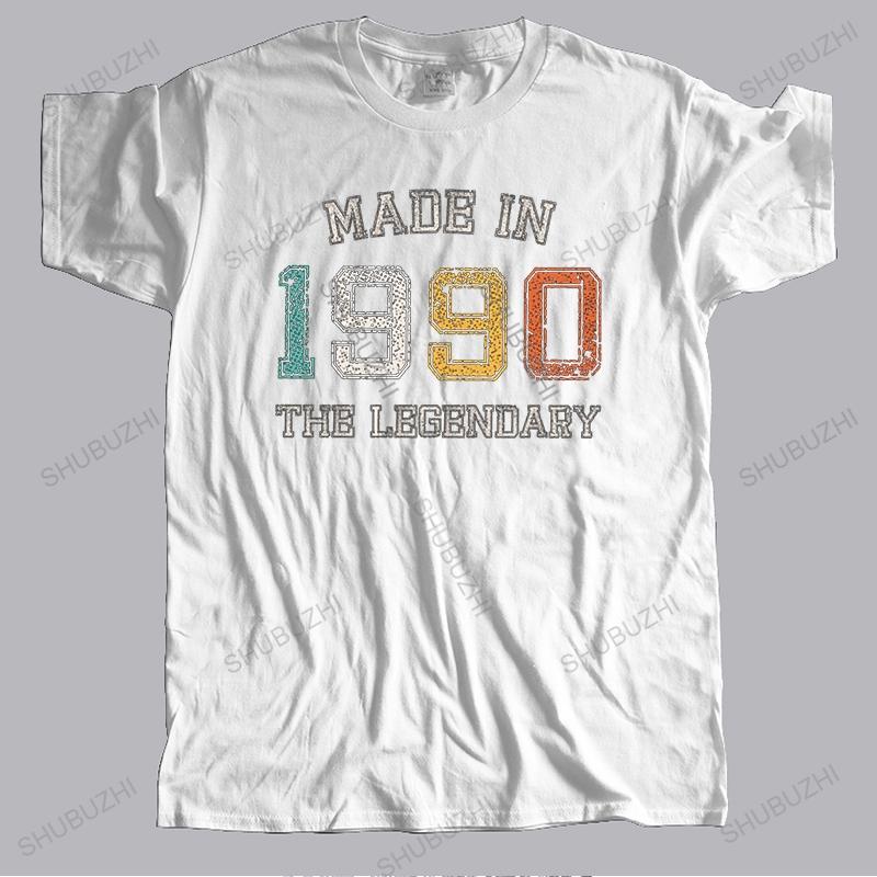 Unisexs Made In 1990 Limited Edition TShirt Short Sleeve Cotton Tshirt Summer Tops 30th 30 Years Old Birthday Gift Tee Shirts