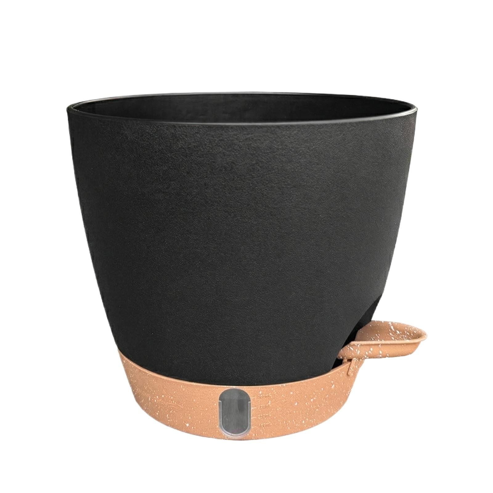 Self-watering Plastic Flower Pot For Hydroponic Plants, Succulents, Potted Plants, Gardening, And Green Plant Cultivation A чёрный