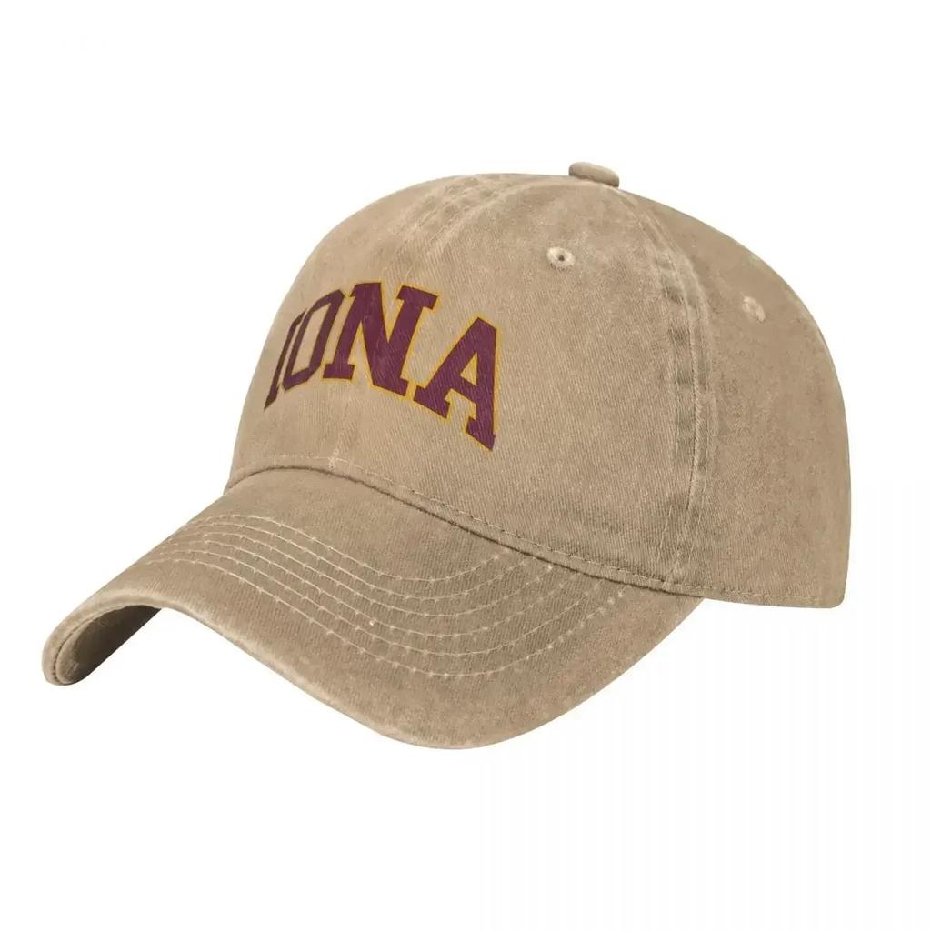 Iona college college schriftzug gebogen Baseballkappe lustiger Hut Sonnenhut Anglerhüte WoUnisex Sommerhut WoUnisexs Baseball WoWoUnisexs