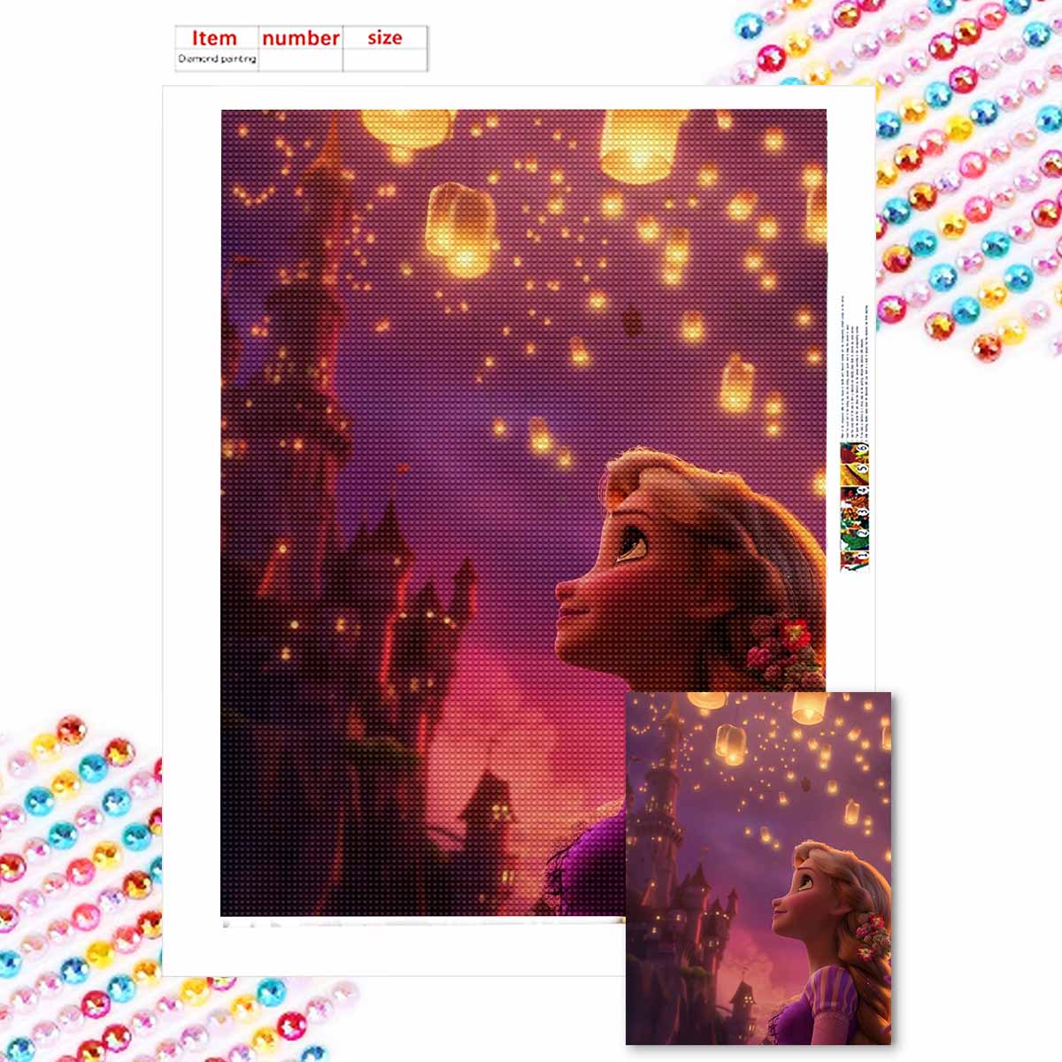 

DIY Diamond Painting Princess Elsa of Frozen Cross Stitch Kit Mosaic Art Diamond Painting Full Circle Diamond Home Decoration Round 20x30cm