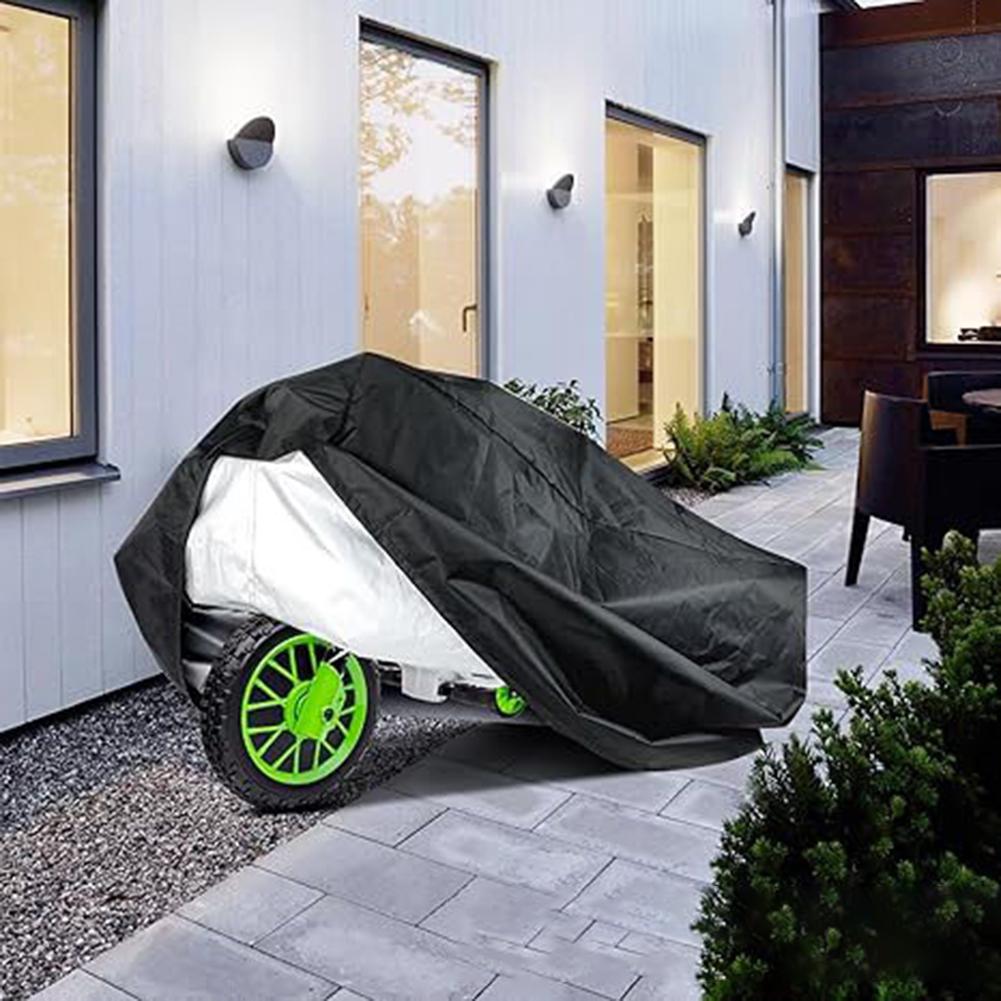 Weatherproof Child Bike Cover Black Waterproof Oxford Fabric Tear-resistant Adjustable Bottom Rope Prevents Dust And Debris