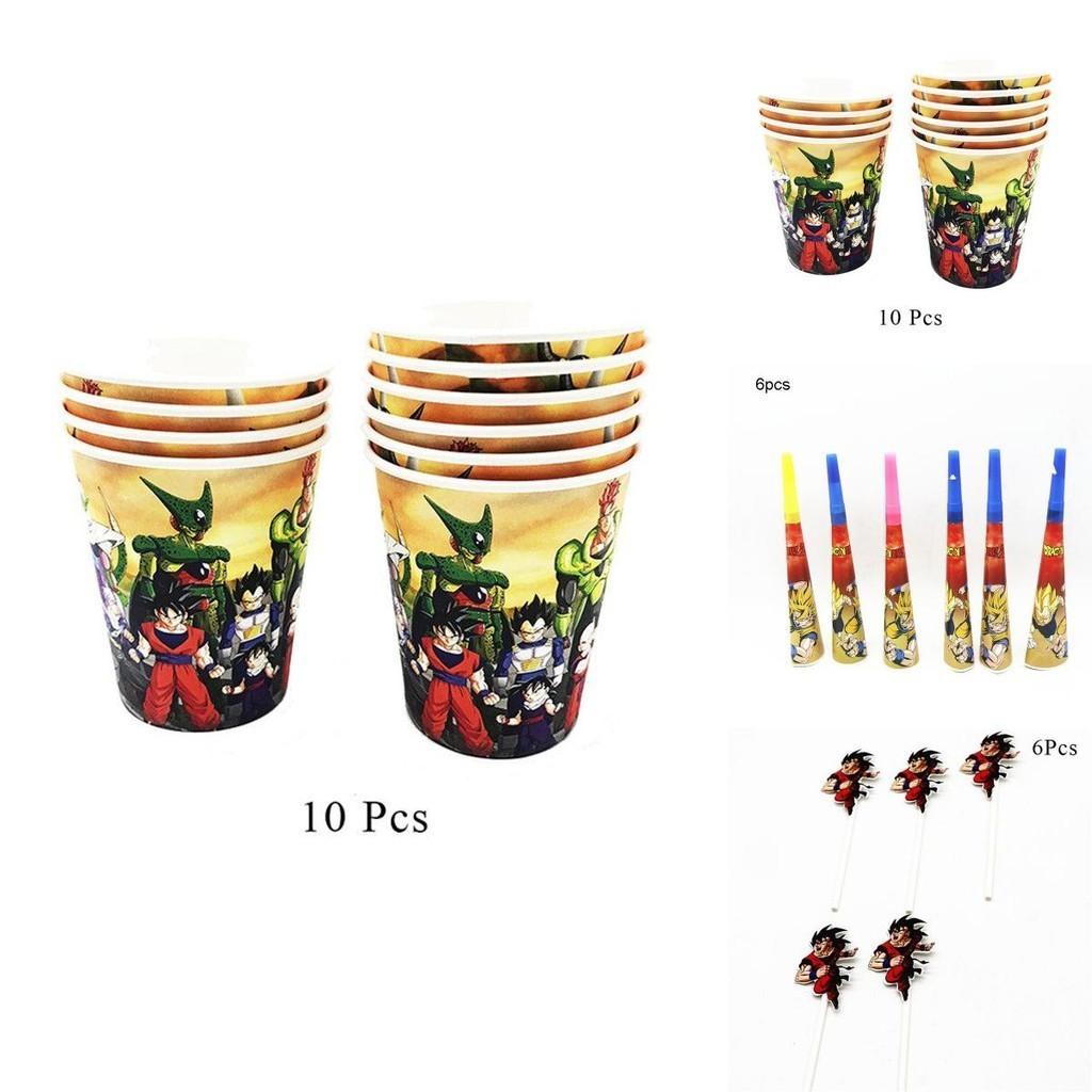 Dragon Ball Z Theme Party Decor Supplies Tableware For Vibrant Birthday Celebrations