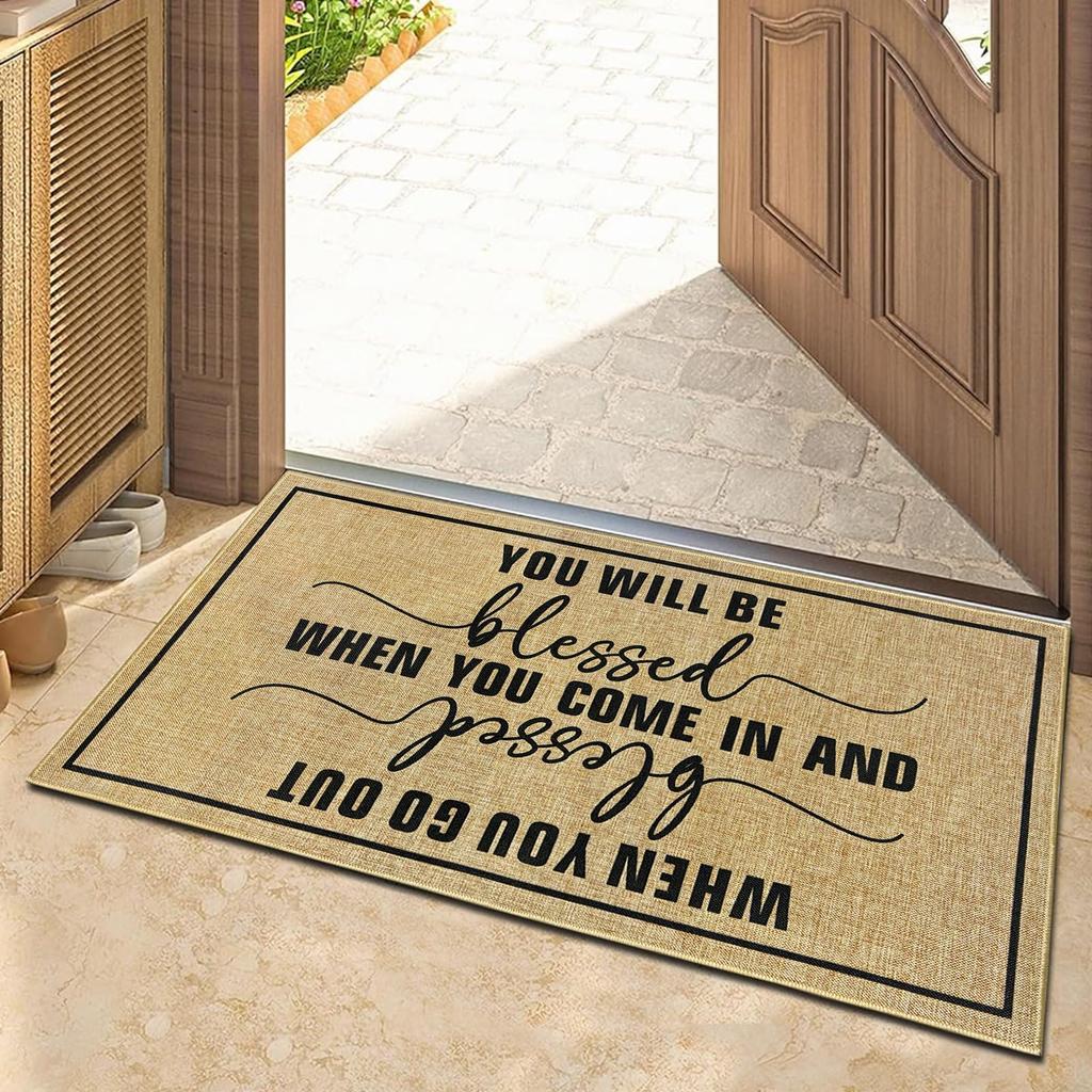 Welcome Door Mat Carpet Rug Home Decoration Entrance Holiday Quote Print Non-Slip Floor Mat Welcome Mat Home Door Mat Rug
