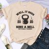 Crossfit Fitness tshirt women summer harajuku Tee girl Japanese 2000s y2k clothing Unisex Top